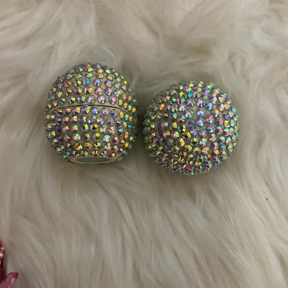 2 pcs bling EOS lip balm.